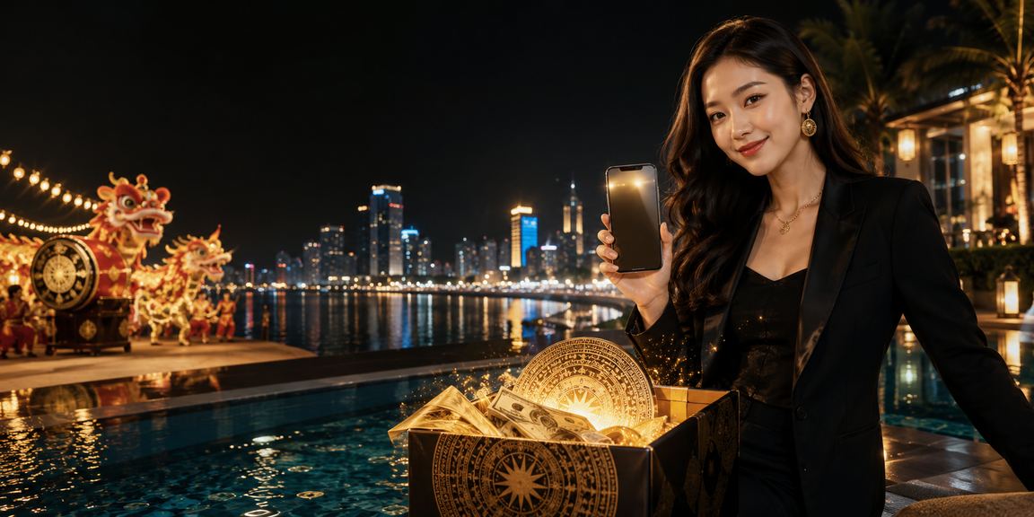 Lễ hội Đà Nẵng về đêm rực rỡ ánh đèn khi người dùng trải nghiệm casino trên ứng dụng di động
