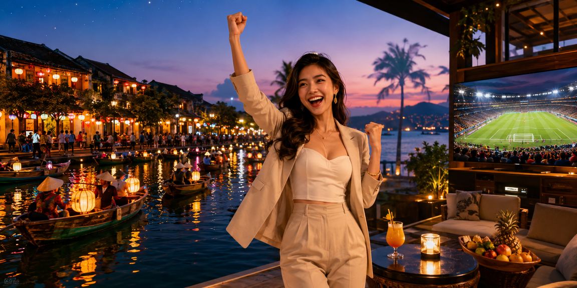 Đèn lồng Hội An lung linh về đêm gợi lên không khí may mắn khi tham gia Jackpot mùa lễ hội